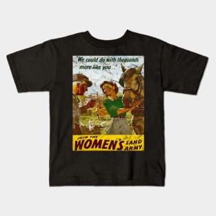 Join the Women's Land Army Kids T-Shirt